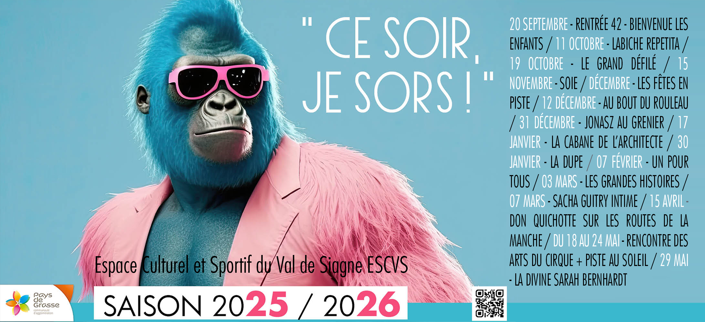 La programmation de l'Espace Culturel et Sportif du Val de Siagne à la Roquette