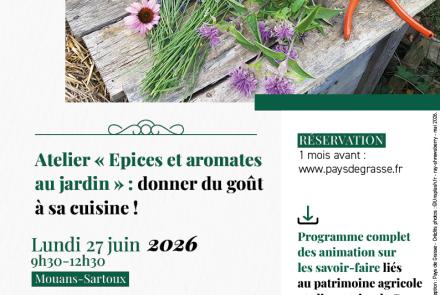 Atelier « Épices et aromates au jardin » 